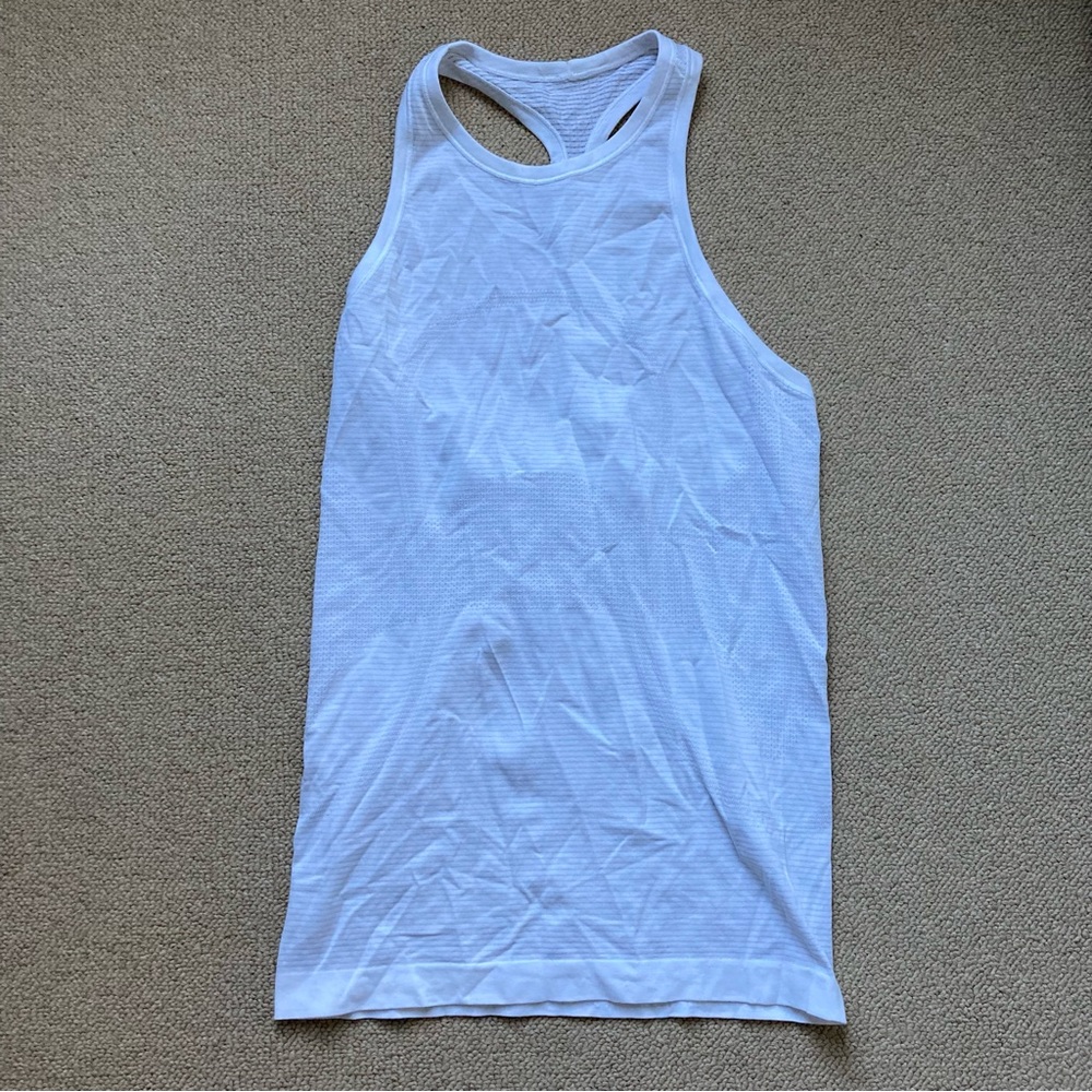 Lululemon High Neck Racerback Tank White 4